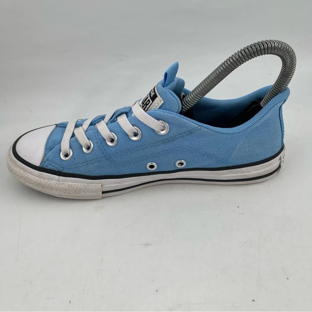 Converse Chuck Taylor AS - SZ 3Y- Blue Canvas Low Top No-Ties Sneakers Shoes